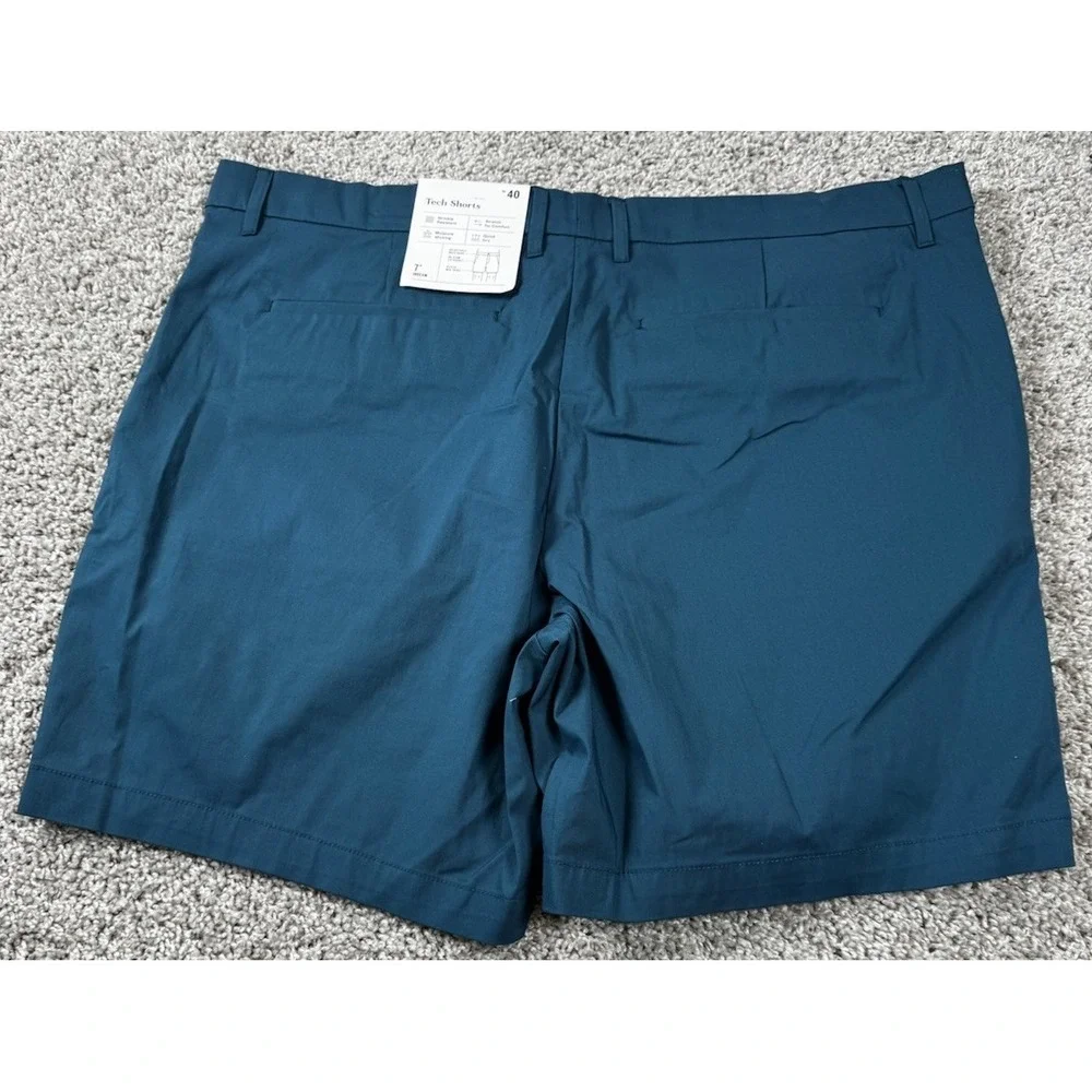 NEW Goodfellow Tech Shorts Moisture Wicking Quick Dry‎ Blue Mens 40 Inseam 7